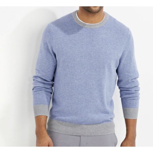 VINEYARD VINES feeder stripe double knit crew wool cotton blend sweater size S - Picture 5 of 6